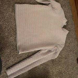 Printed crop-long sleeve top